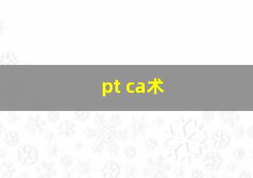 pt ca术